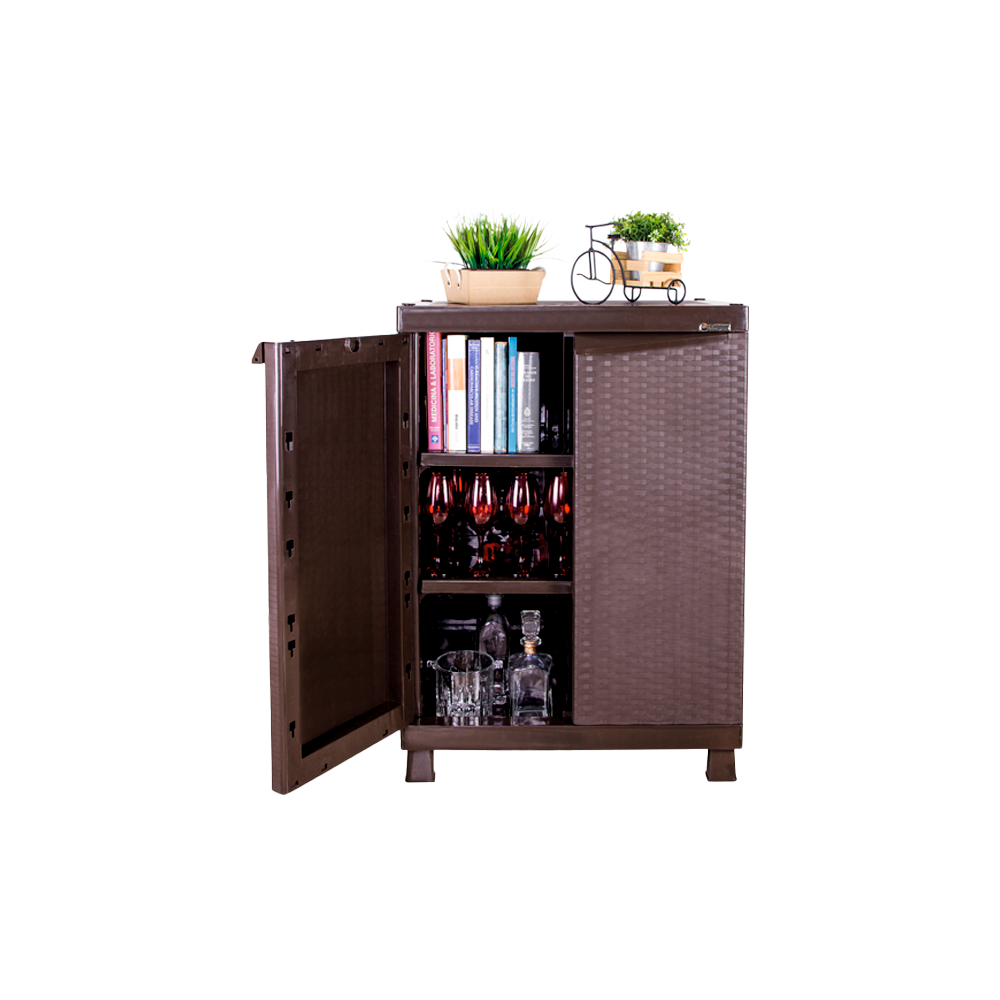 ARMARIO MEDIANO RATTAN-WENGUE COLPLAST