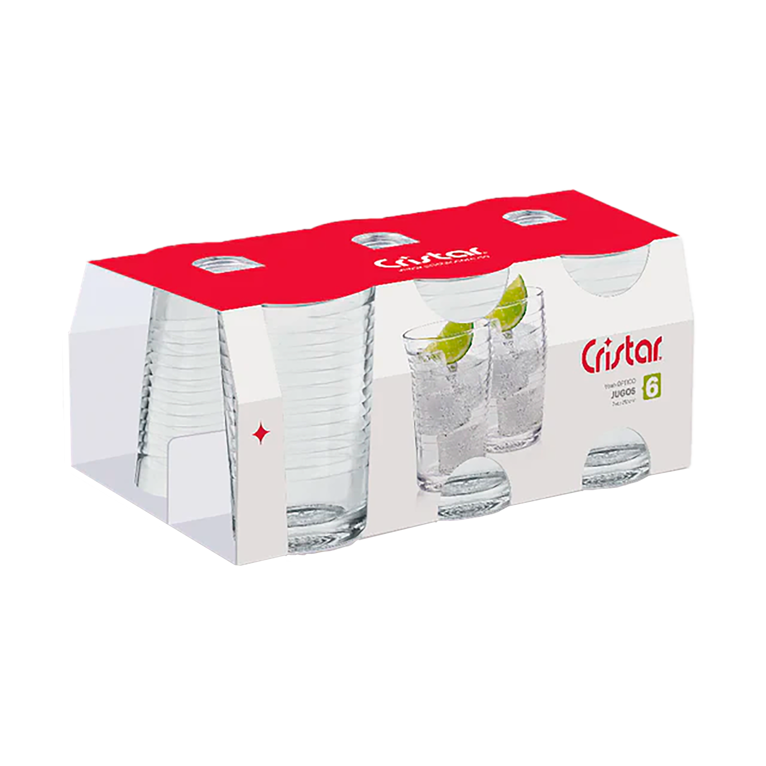 VASO OPTICO X6 11oz CRISTAR