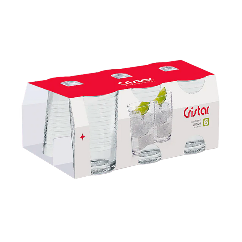 VASO OPTICO X6 11oz CRISTAR