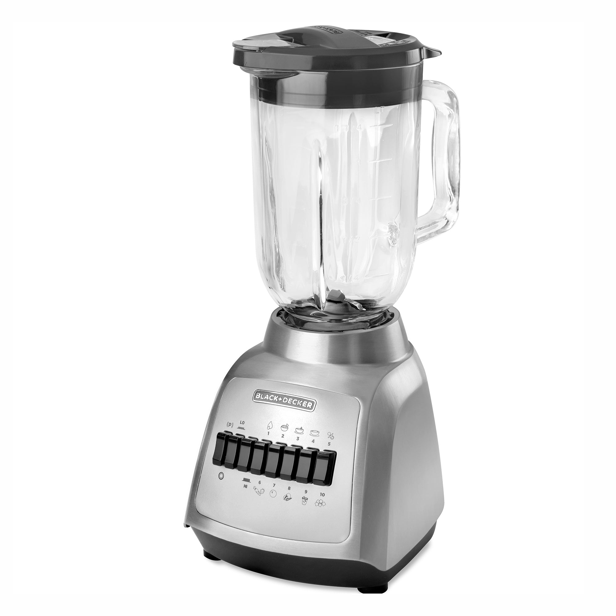 LICUADORA DURAPRO 10V V/VIDRIO PLATA