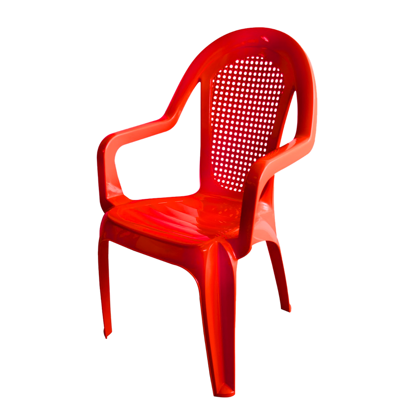 SILLA ALLURE CON BRAZOS - ROJO COLPLAST