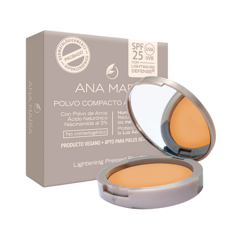 POLVO COMPACTO ACLARANTE HUMECTANTE ANA MARIA  ARENA