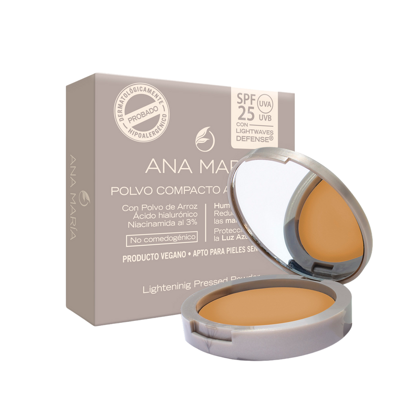 POLVO COMPACTO ACLARANTE HUMECTANE ANA MARIA MOCA