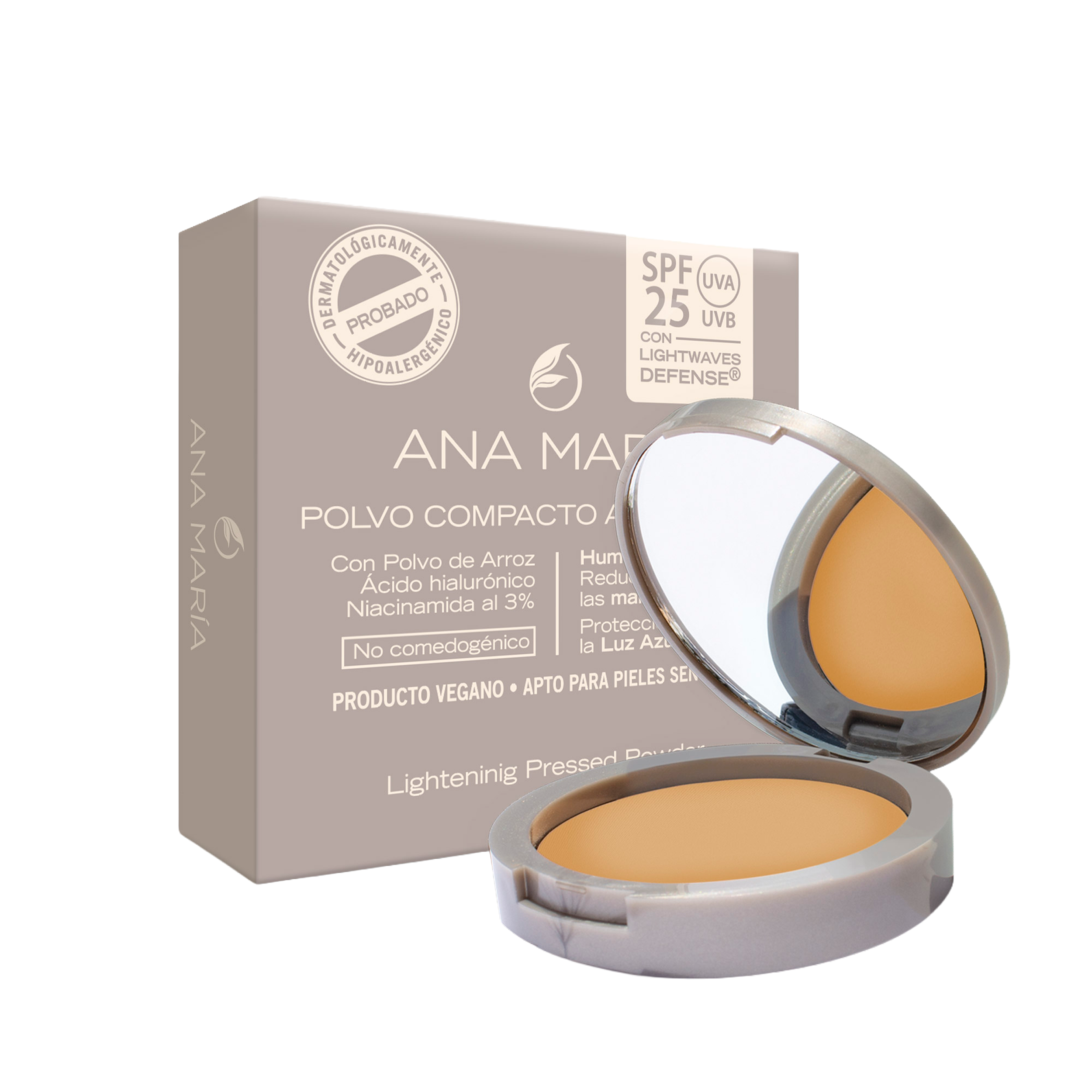 POLVO COMPACTO ACLARANTE HUMECTANTE SANDALO