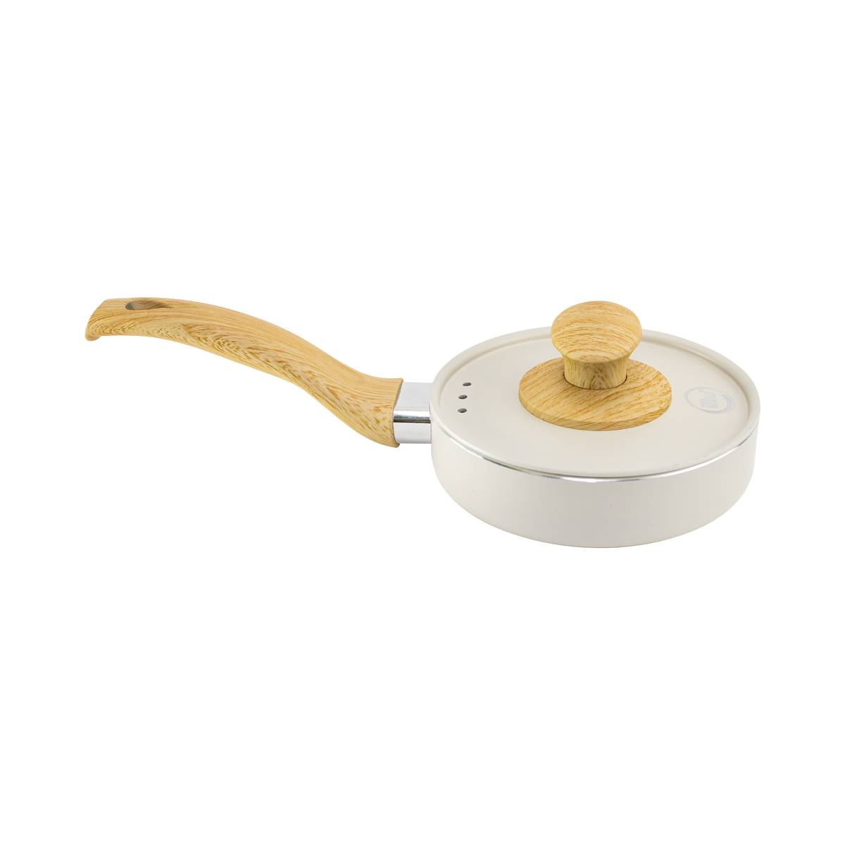 CACEROLA ILKO ANTIADHERENTE CERAMICO BLANCO 14 CM CON TAPA