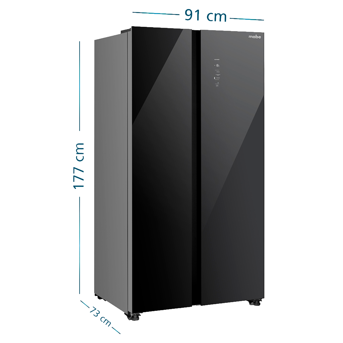 Nevecón MABE Side by Side 595 Litros MSL631LKLNG0 Black Glass