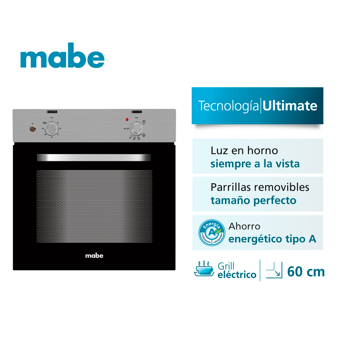 HORNO 60CM DE EMPOTRAR INOX MABE