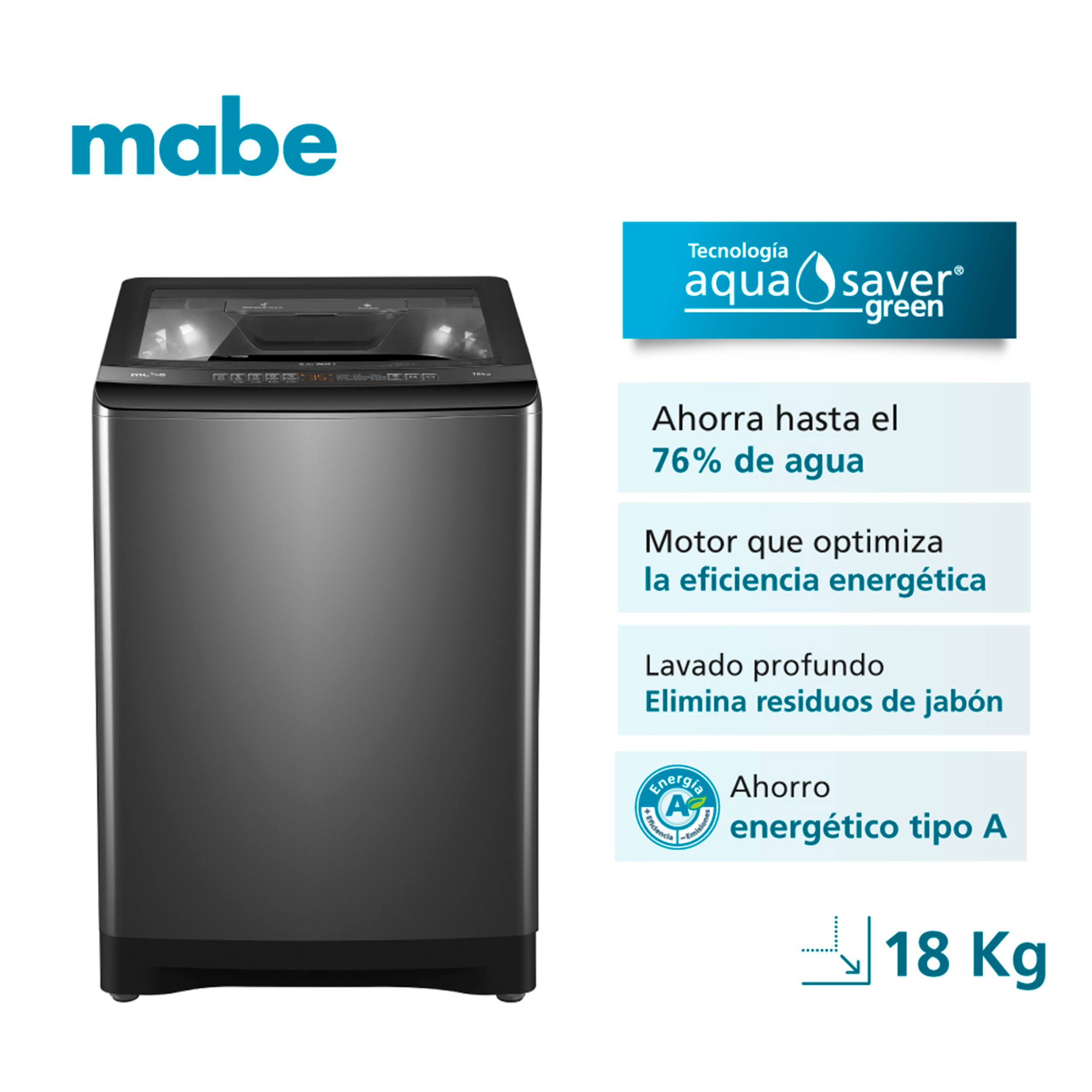 LAVADORA 18KG AUT DIGITAL DIAMOND GRAY