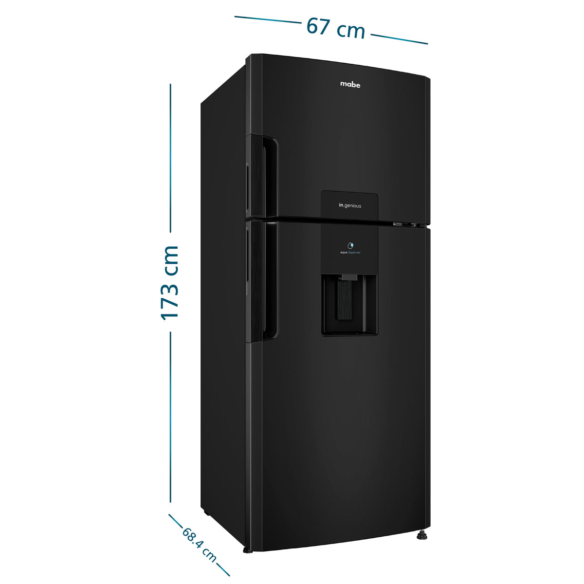 Nevera MABE No Frost Congelador Superior 394 Litros RMP415YCU Inox