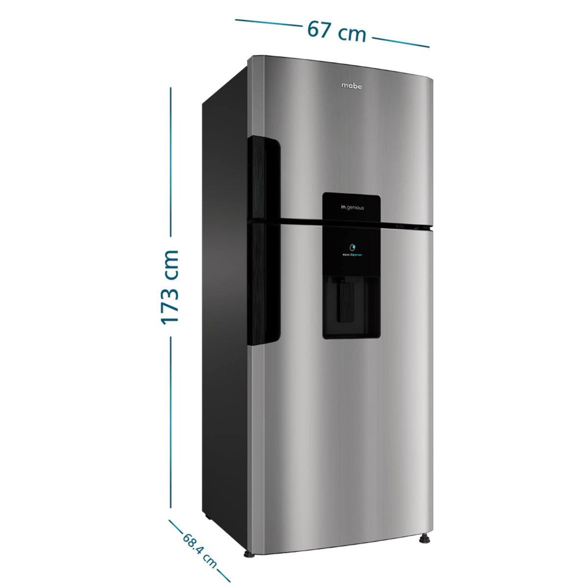 Nevera MABE No Frost Congelador Superior 394 Litros RMP415YCU Inox