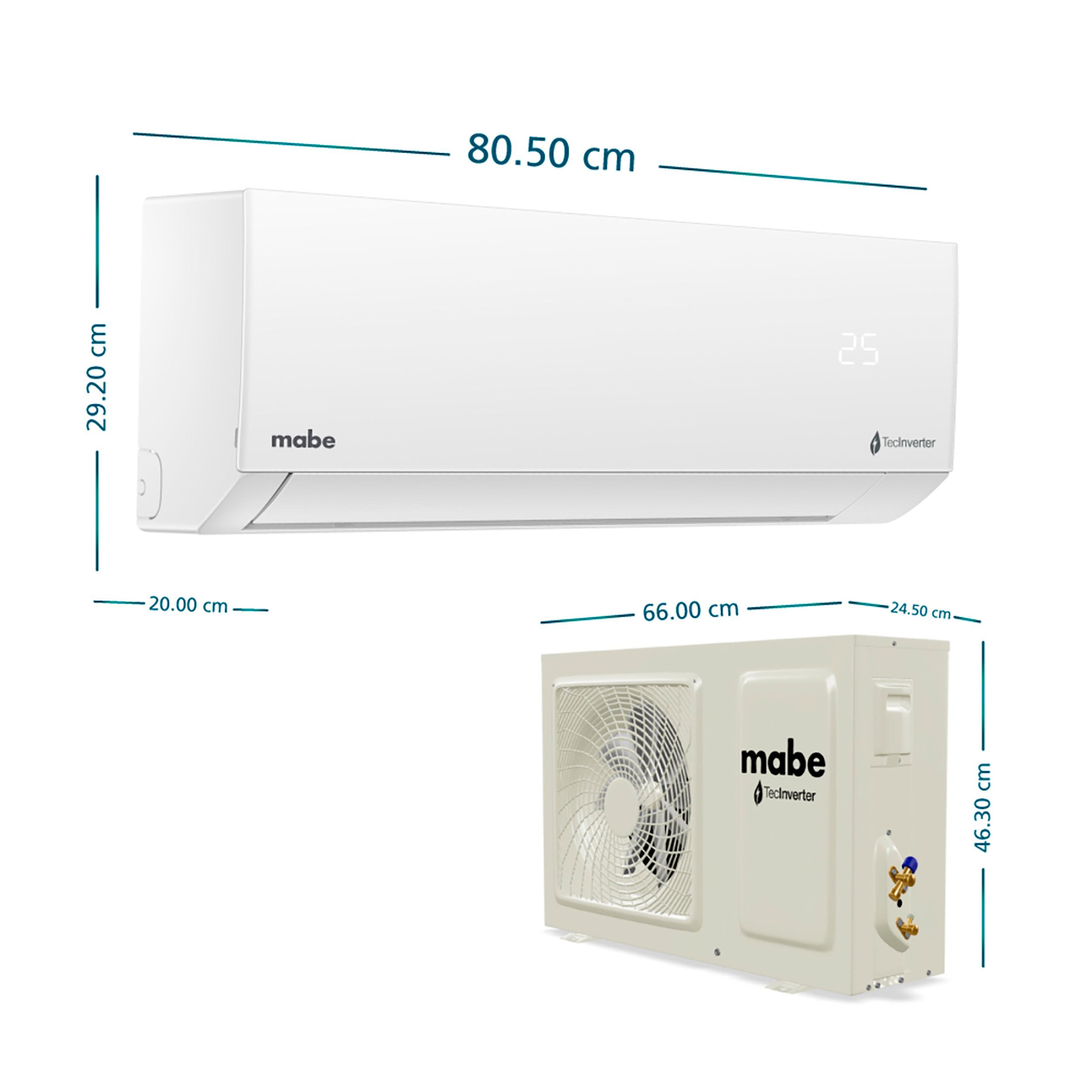 Aire Acondicionado MABE 12.000Btu Tipo Split Inverter 220V Blanco