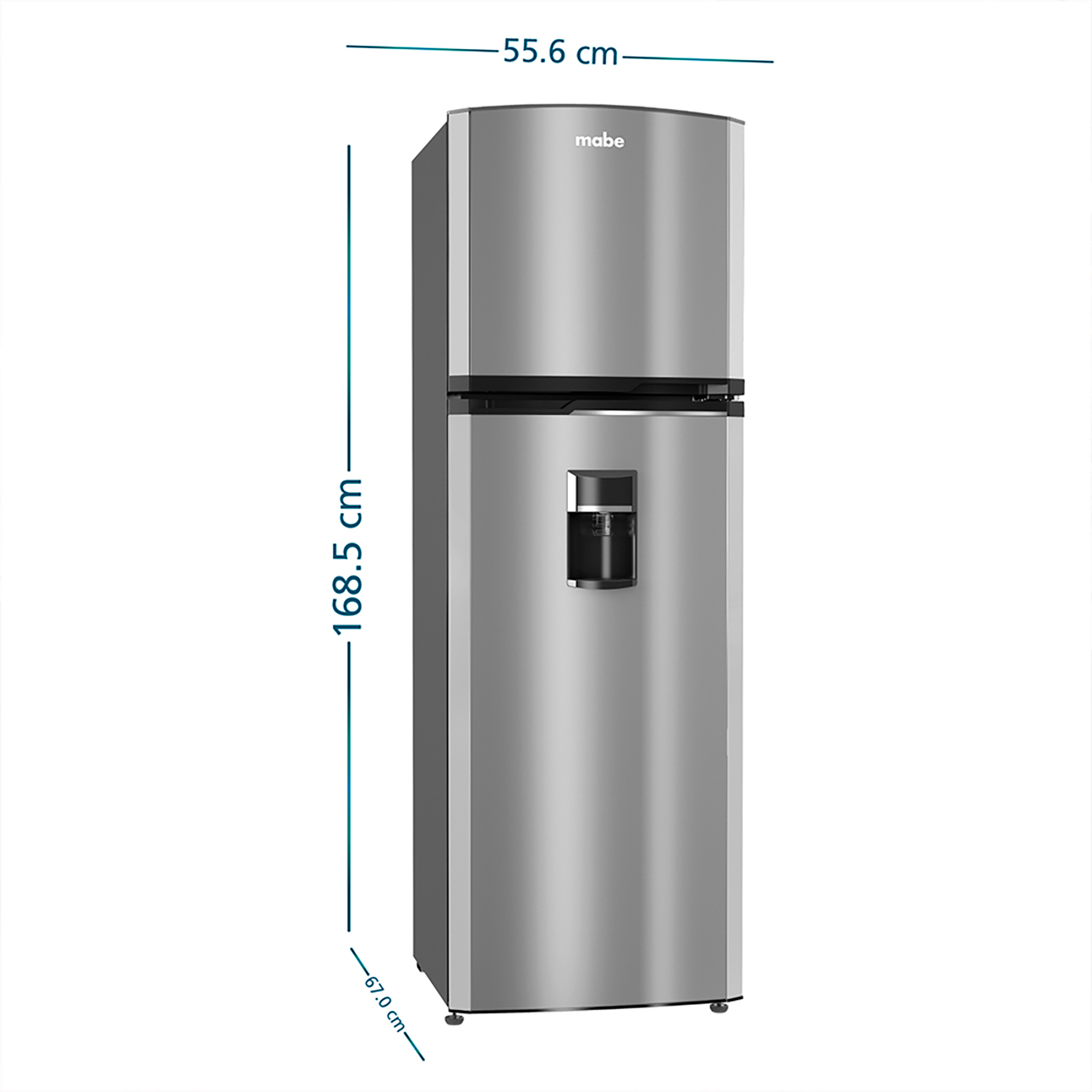 NEVERA MABE NF 2P 267L BRUTOS INOX