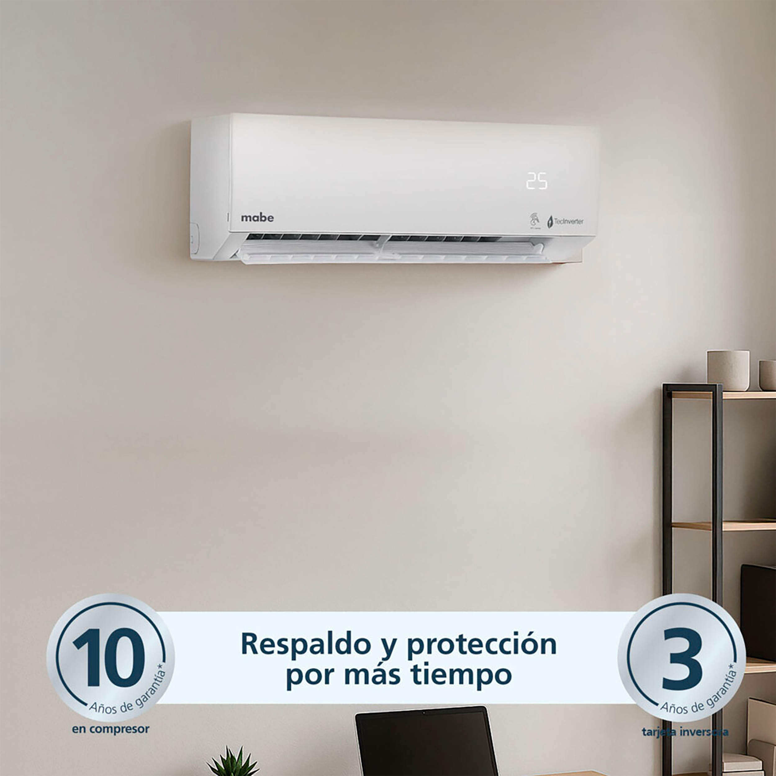 Aire Acondicionado MABE 12.000Btu Tipo Split Inverter 220V Blanco