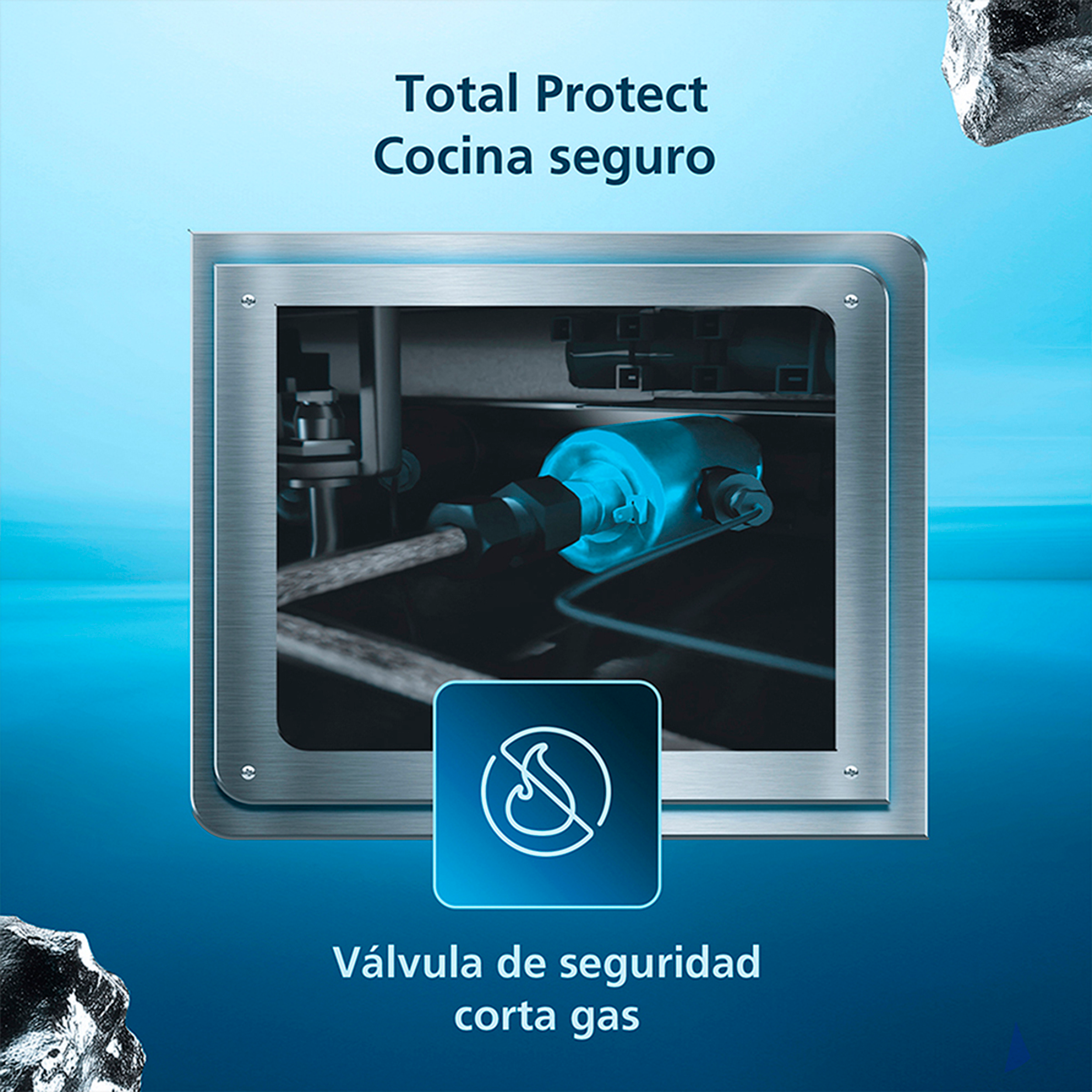 COCINA DE GAS 52 CM INOXIDABLE