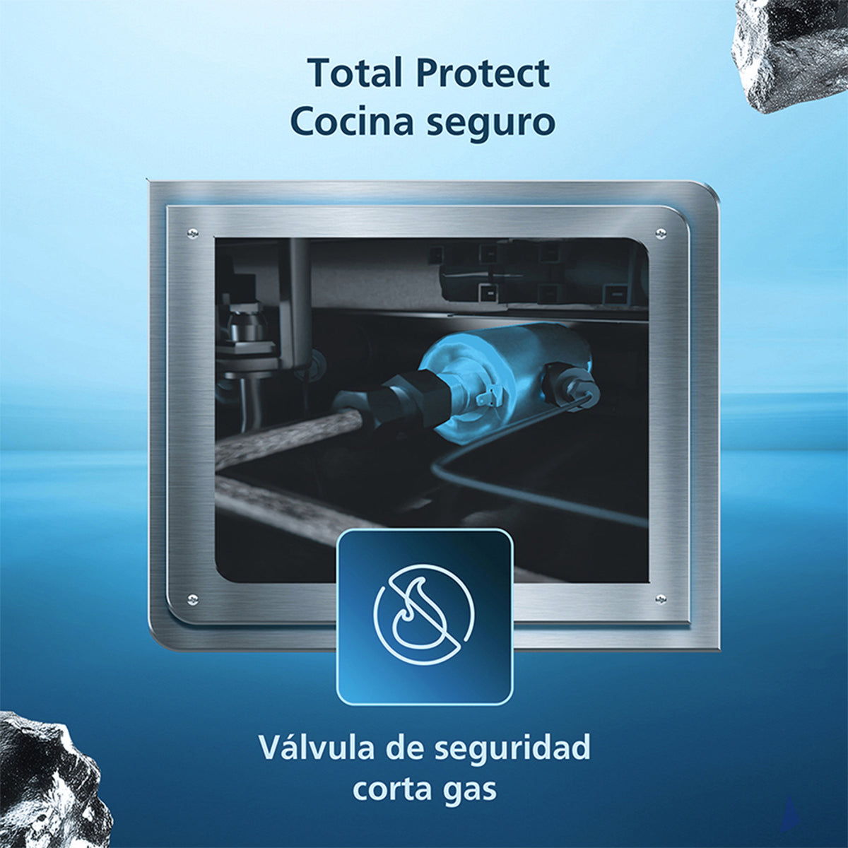 COCINA 76CM INOX GAS MABE
