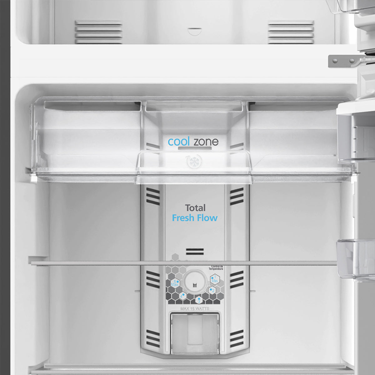 Nevera MABE No Frost Congelador Superior 394 Litros RMP415YCU Inox