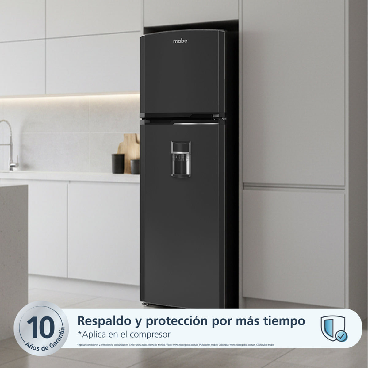 Nevera MABE No Frost Congelador Superior 230 Litros RMA247PJCG Grafito