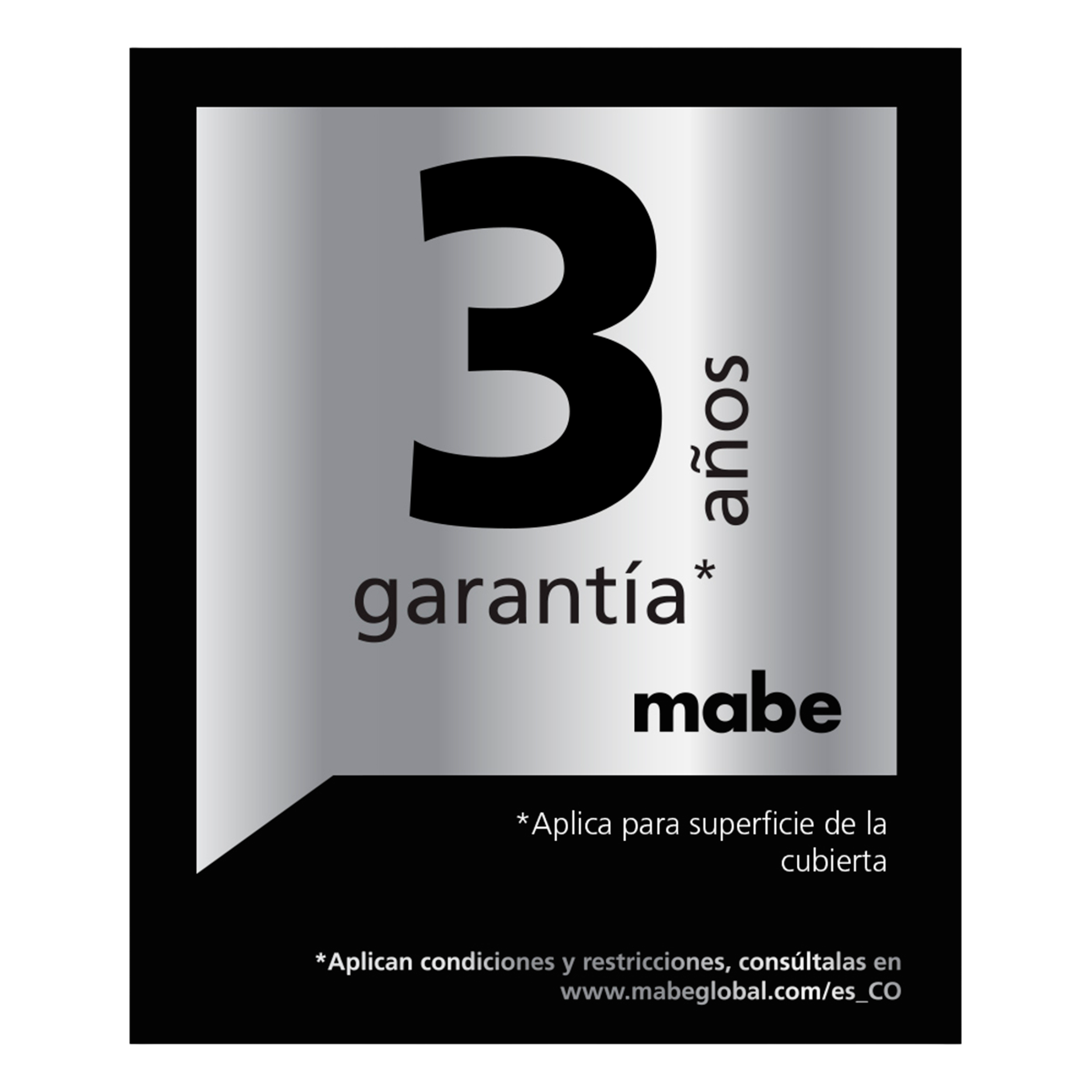 CUBIERTA EMPOTRE 60CM INOX MABE