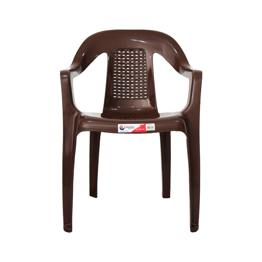 SILLA OCEANIA CON BRAZOS  WENGUE COLPLAS