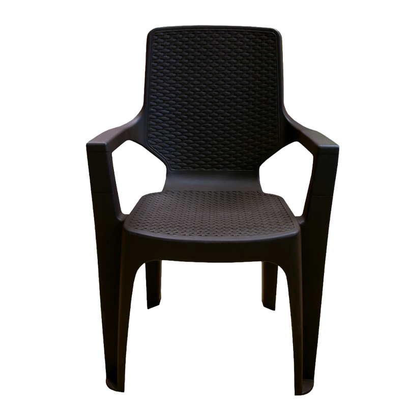 SILLA REGGINA C/BRAZOS RATTAN WENGUE COL