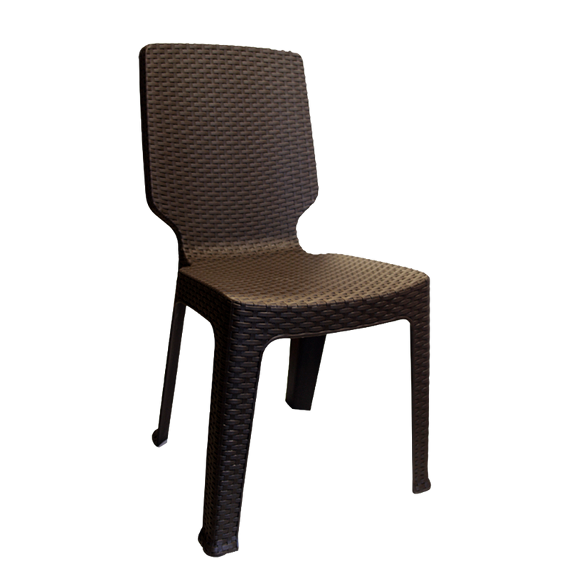 SILLA VICTORIA SIN BRAZOS RATTAN WENGUE