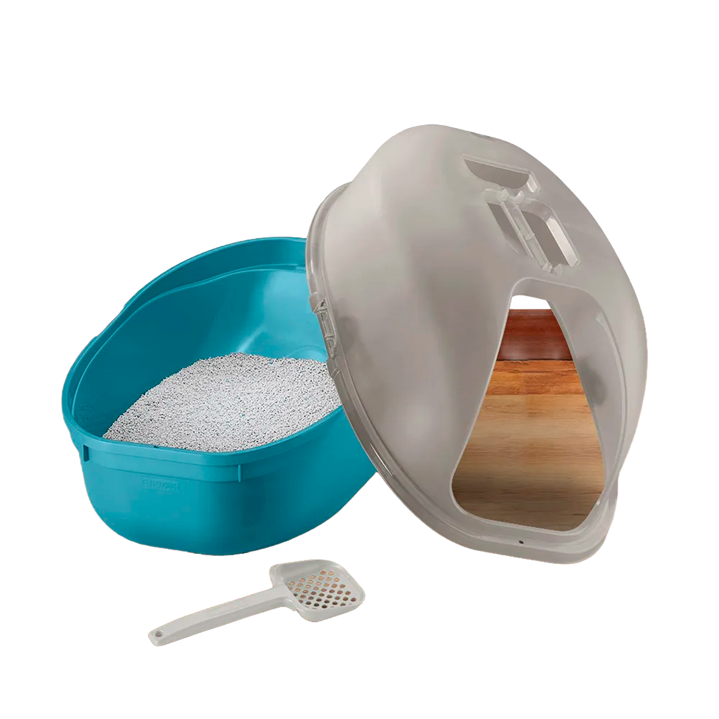 ARENERO PARA GATO AZUL GRIS UBQ RIMAX