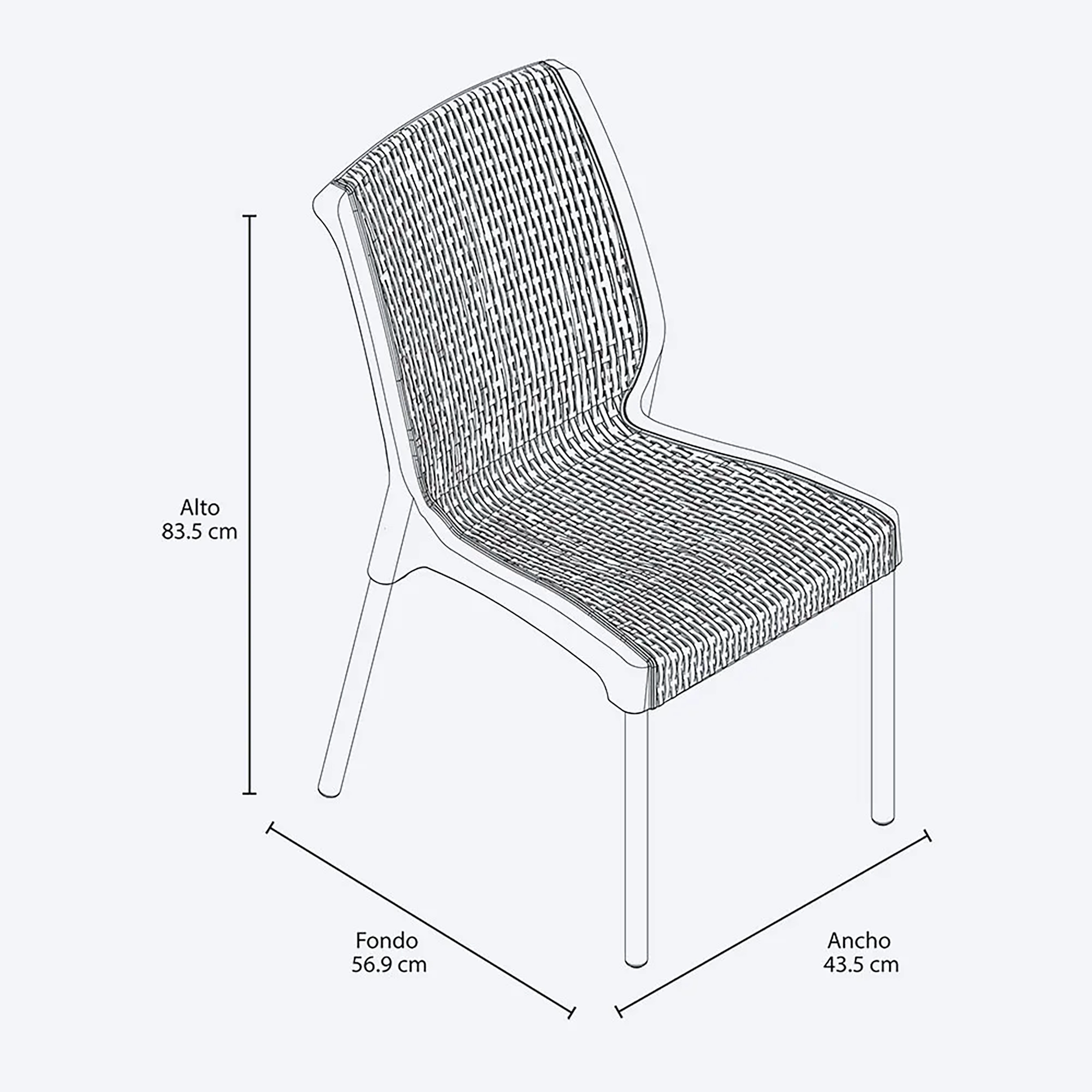 Silla RIMAX Apariencia Shia Sin Brazos Taupe