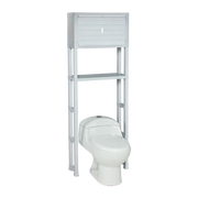 ESTANTE ORG DE BAÑO CON PUERTA GRIS HIEL
