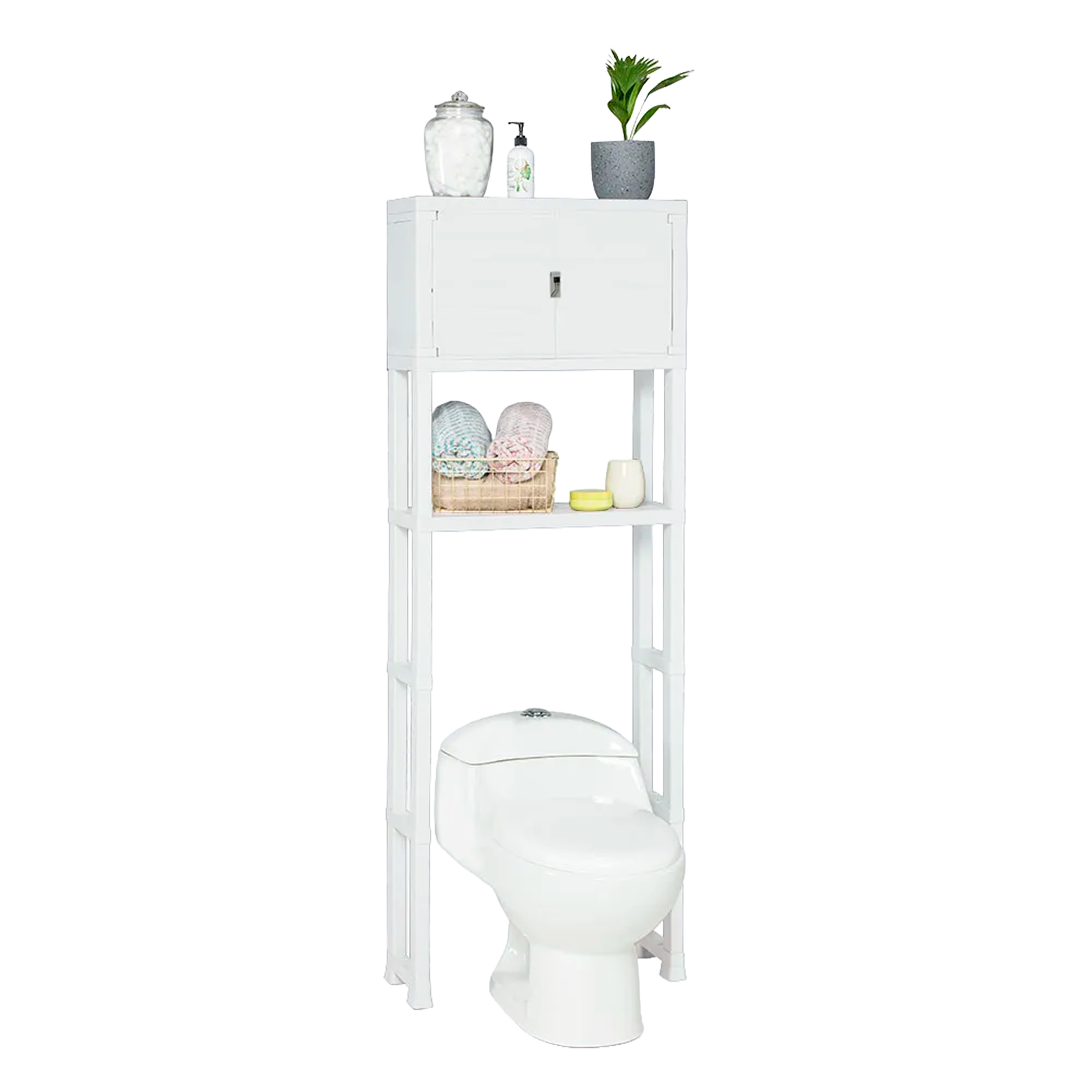 ESTANTE ORG BAÑO CON PUERTA BLANCO RIMAX