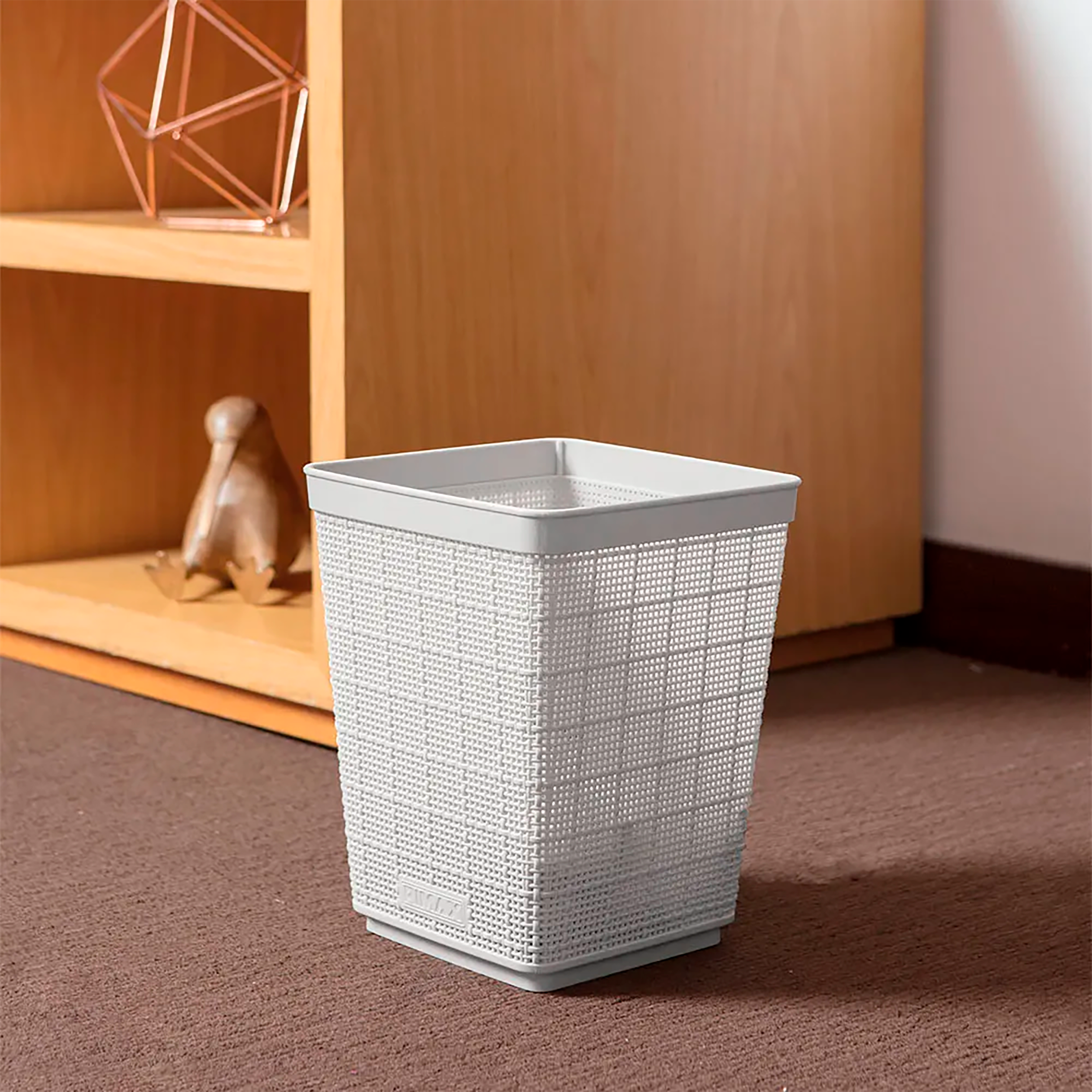 PAPELERA FIQUE 6L GRIS HIELO RIMAX