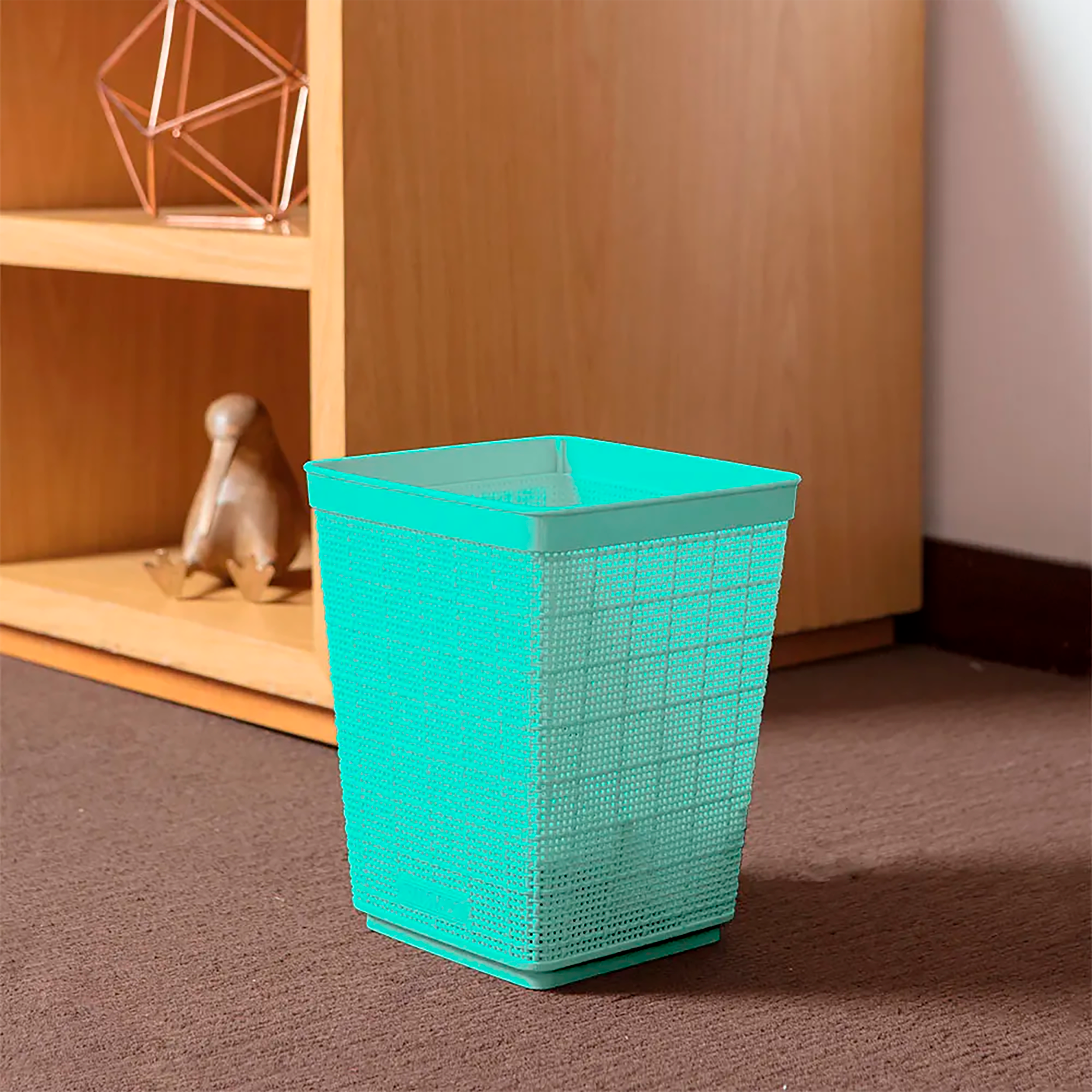 PAPELERA FIQUE 6L VERDE MENTA U/E12