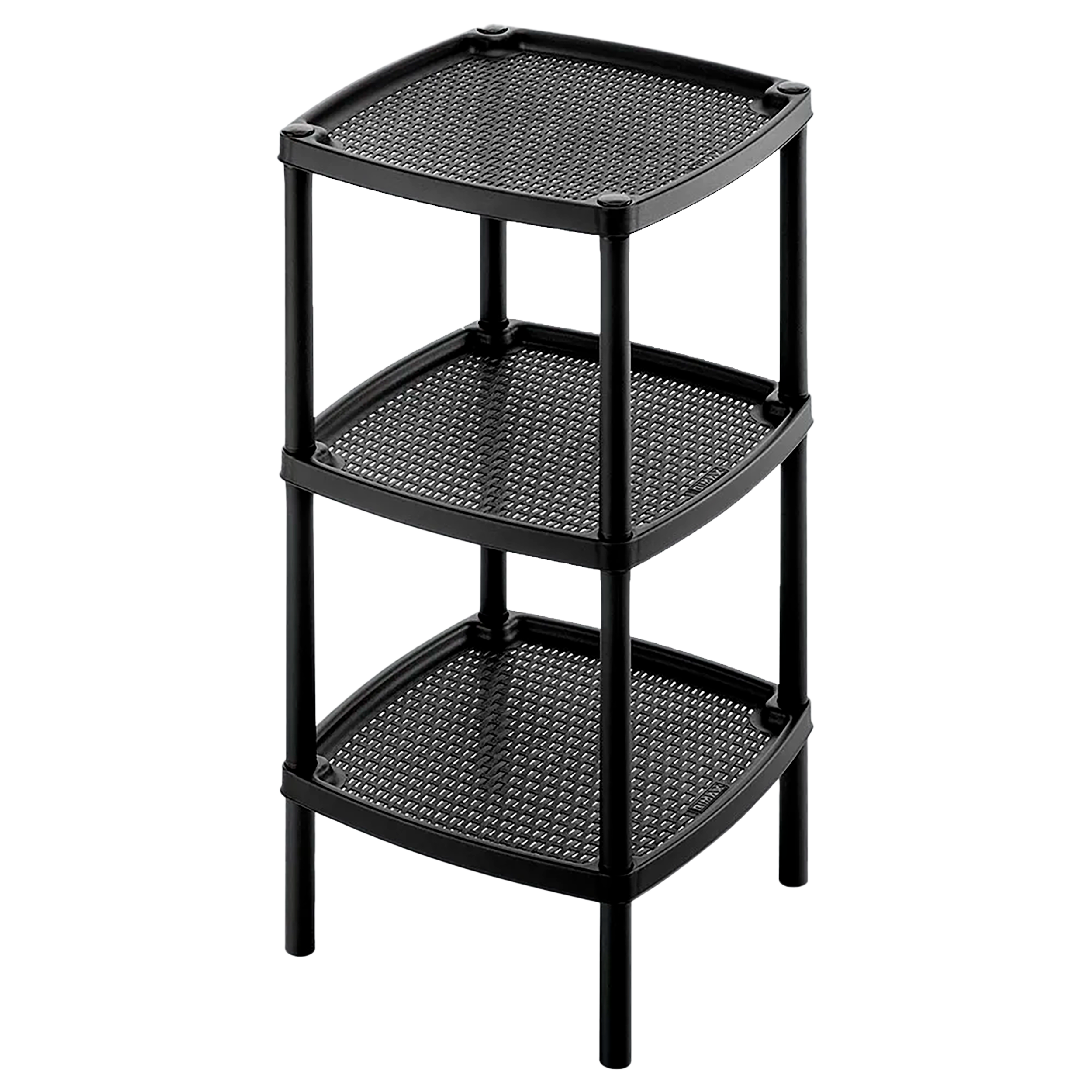 Mesa RIMAX Multiusos Cuadrada de 3 Niveles Negro