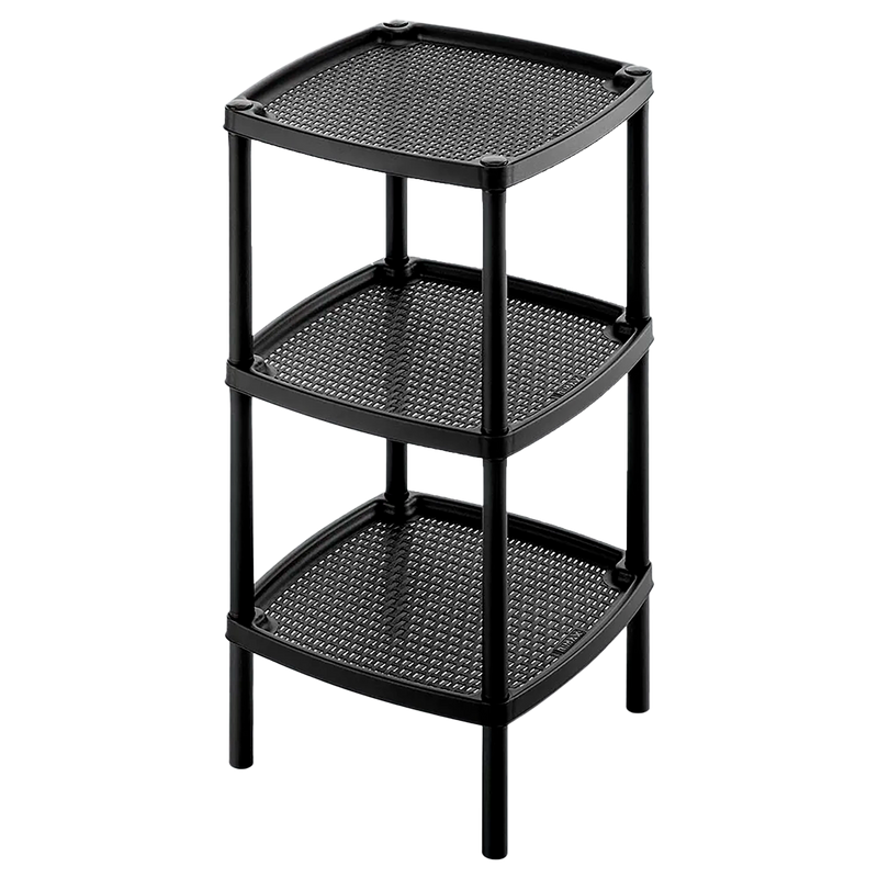 Mesa RIMAX Multiusos Cuadrada de 3 Niveles Negro