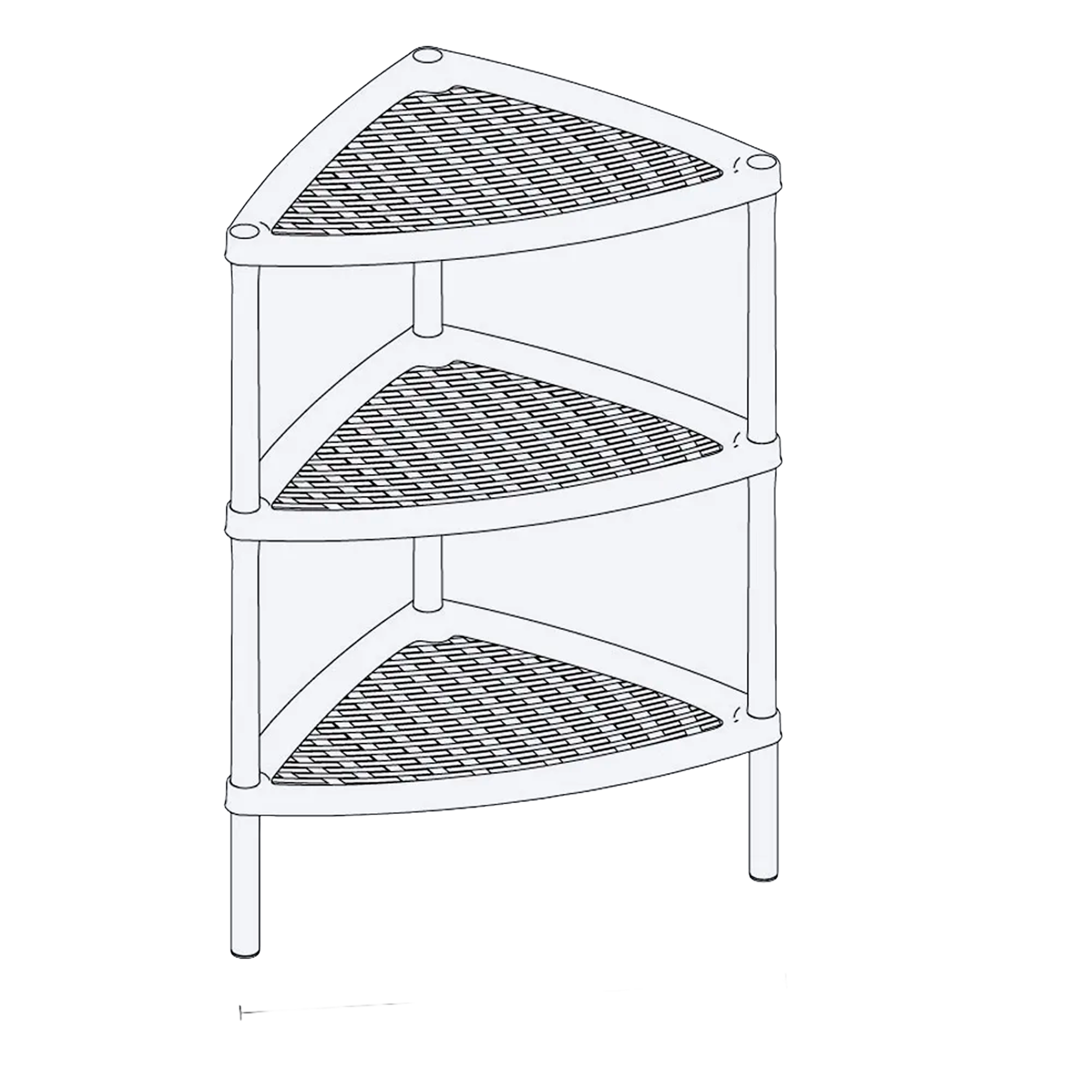 MESA MULT TRIANG 3N NEGRO RIMAX