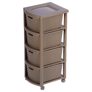CAJONERO RATTAN 4G MOCCA RIMAX