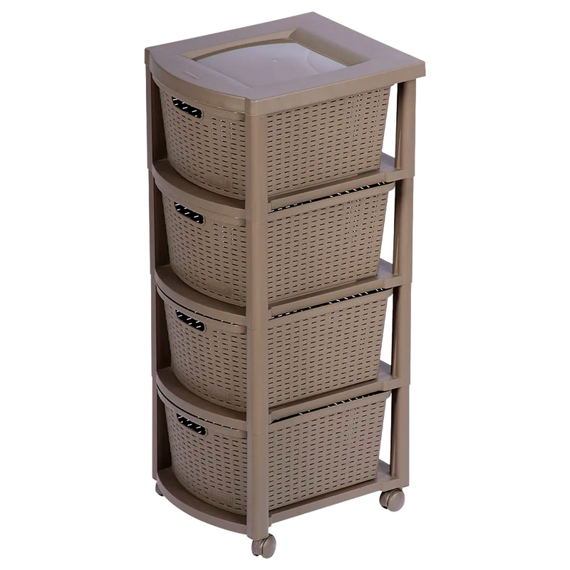 CAJONERO RATTAN 4G MOCCA RIMAX