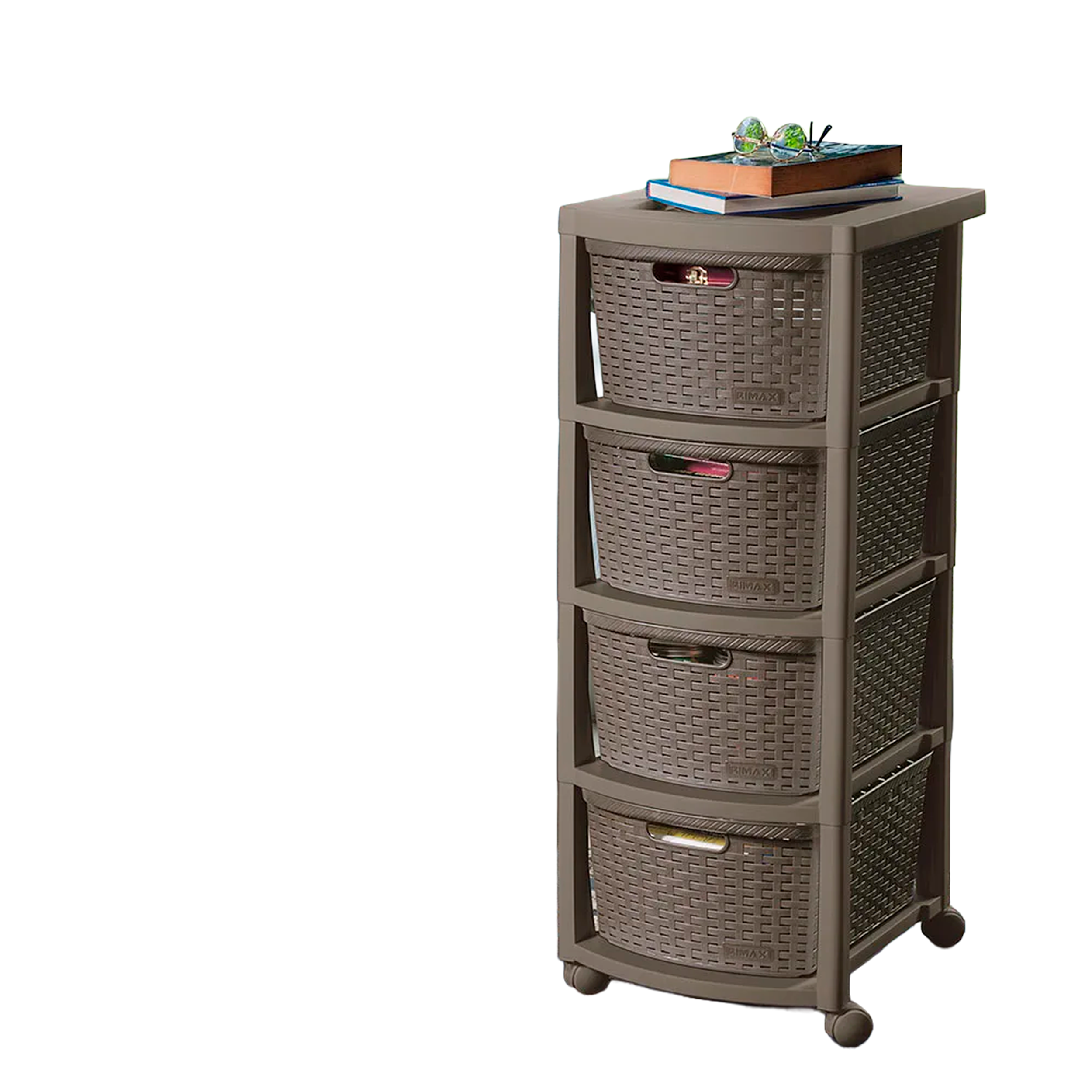CAJONERO RATTAN 4G MOCCA RIMAX