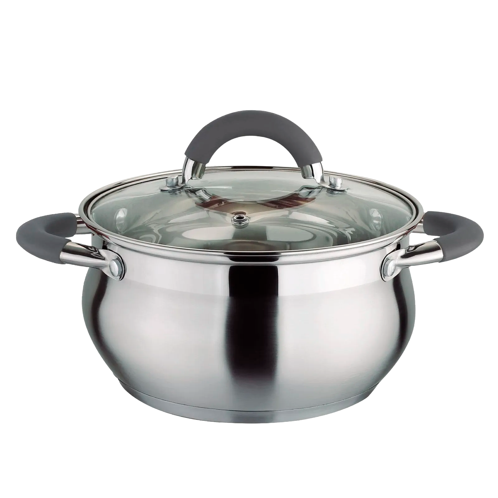 OLLA 24CM C/TAPA A/INOX ACC SILICONADA