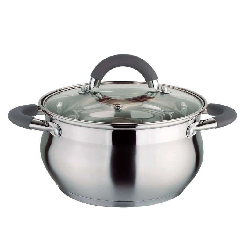 OLLA 24CM C/TAPA A/INOX ACC SILICONADA