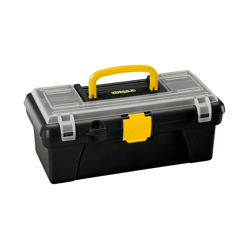 Caja Herramientas 12" con Tapa Organizadora Cerradura Plástica RIMAX