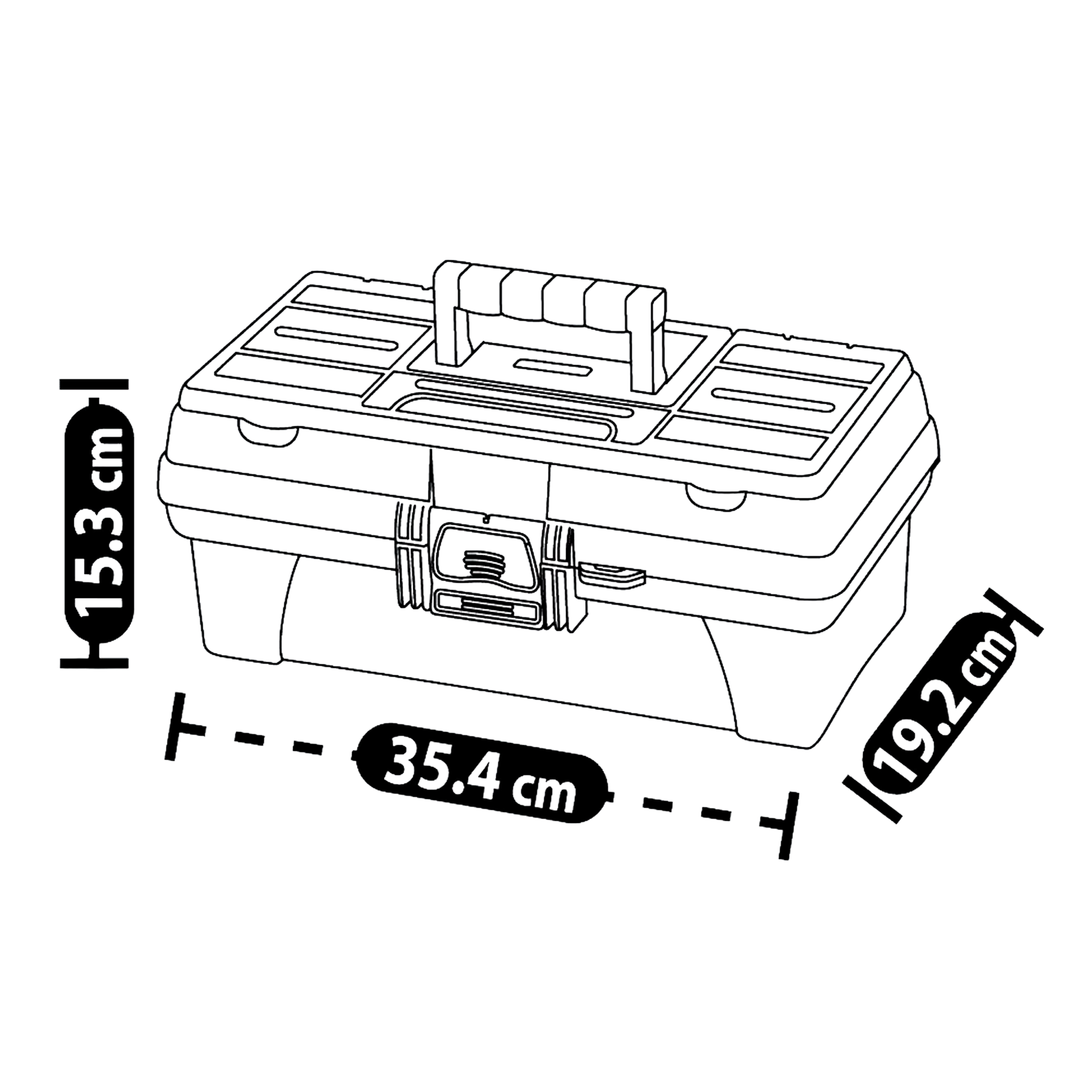 CAJA HERRAMIENTAS T/PANAL 14" NEG RIMAX
