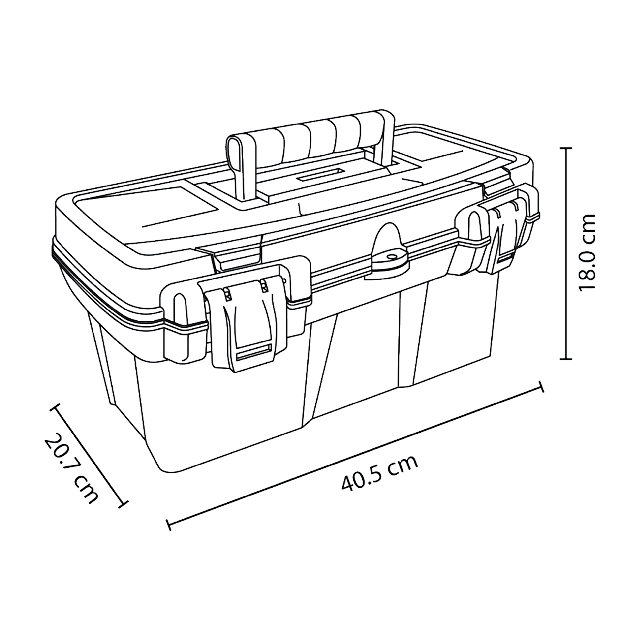 CAJA HERRAMIENTAS 16" APIL TO NEG RIMA