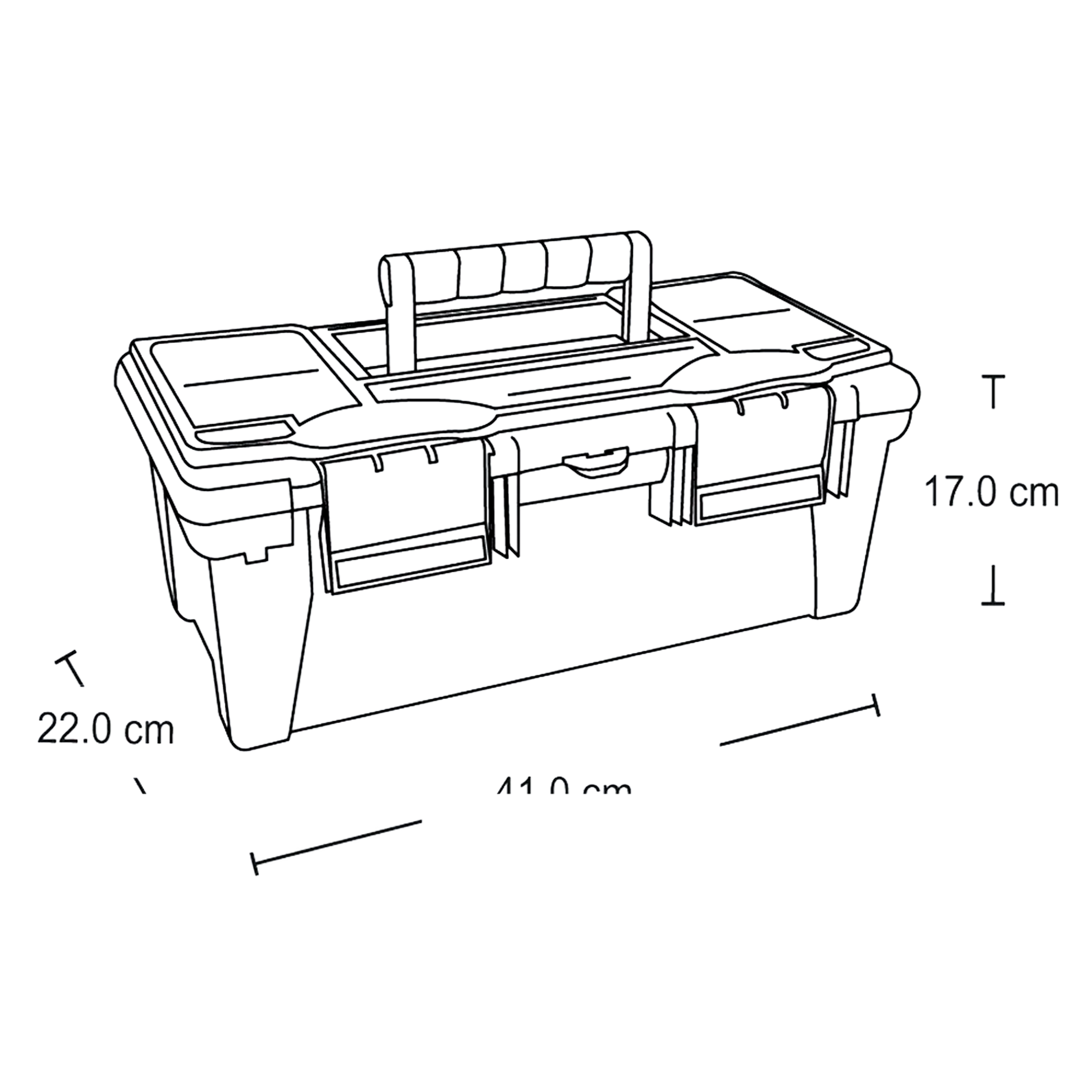 CAJA HERRAMIENTAS 16" T/PANAL NEGR RIMAX