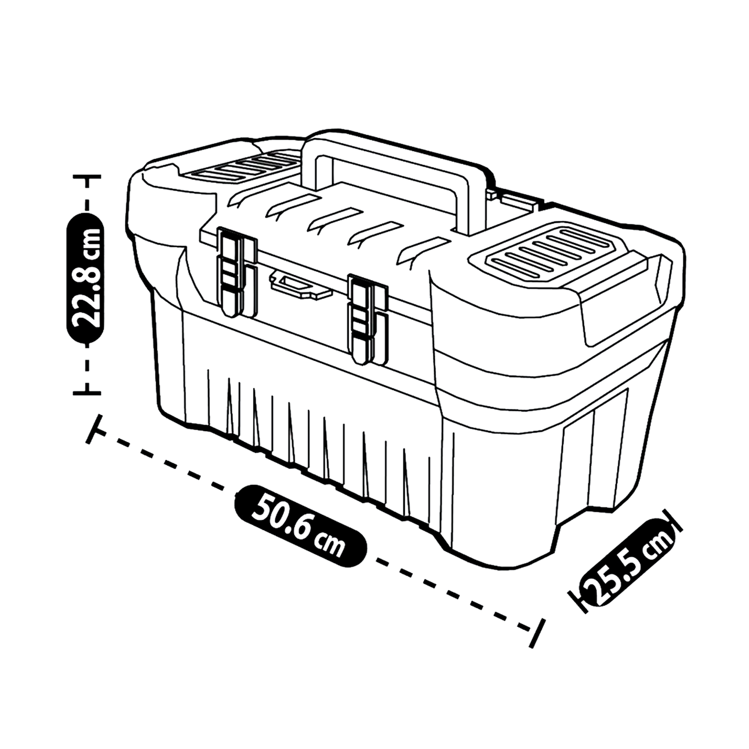 CAJA HERRAMIENTAS 20 TO CM NEG/ROJ RIMAX
