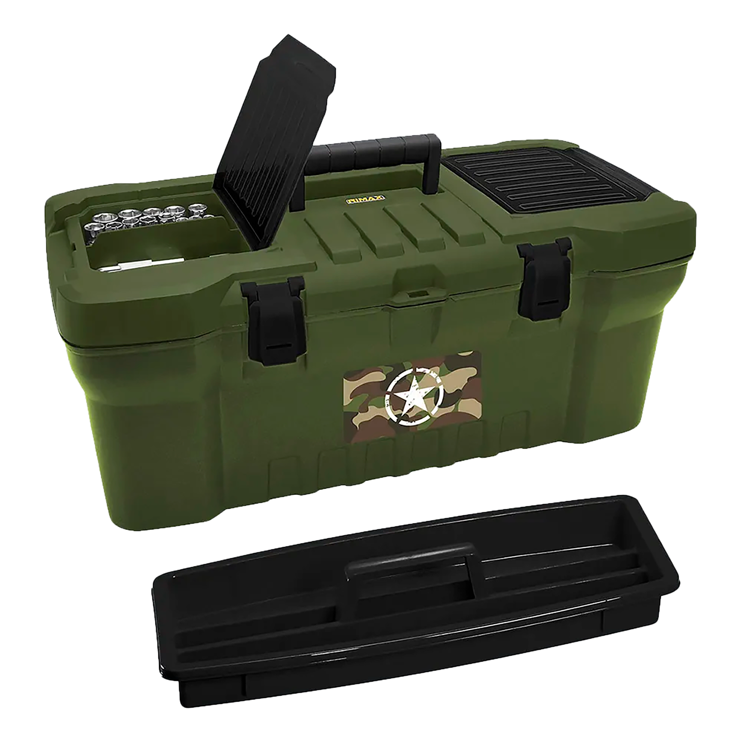 Caja Herramientas 20" Army Cerradura Plástica RIMAX