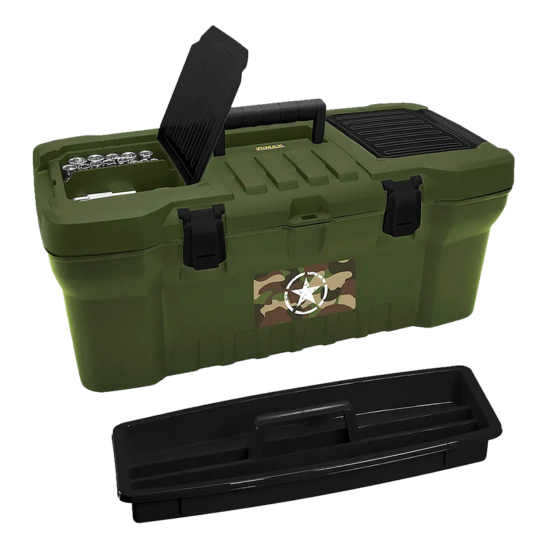 Caja Herramientas 20" Army Cerradura Plástica RIMAX