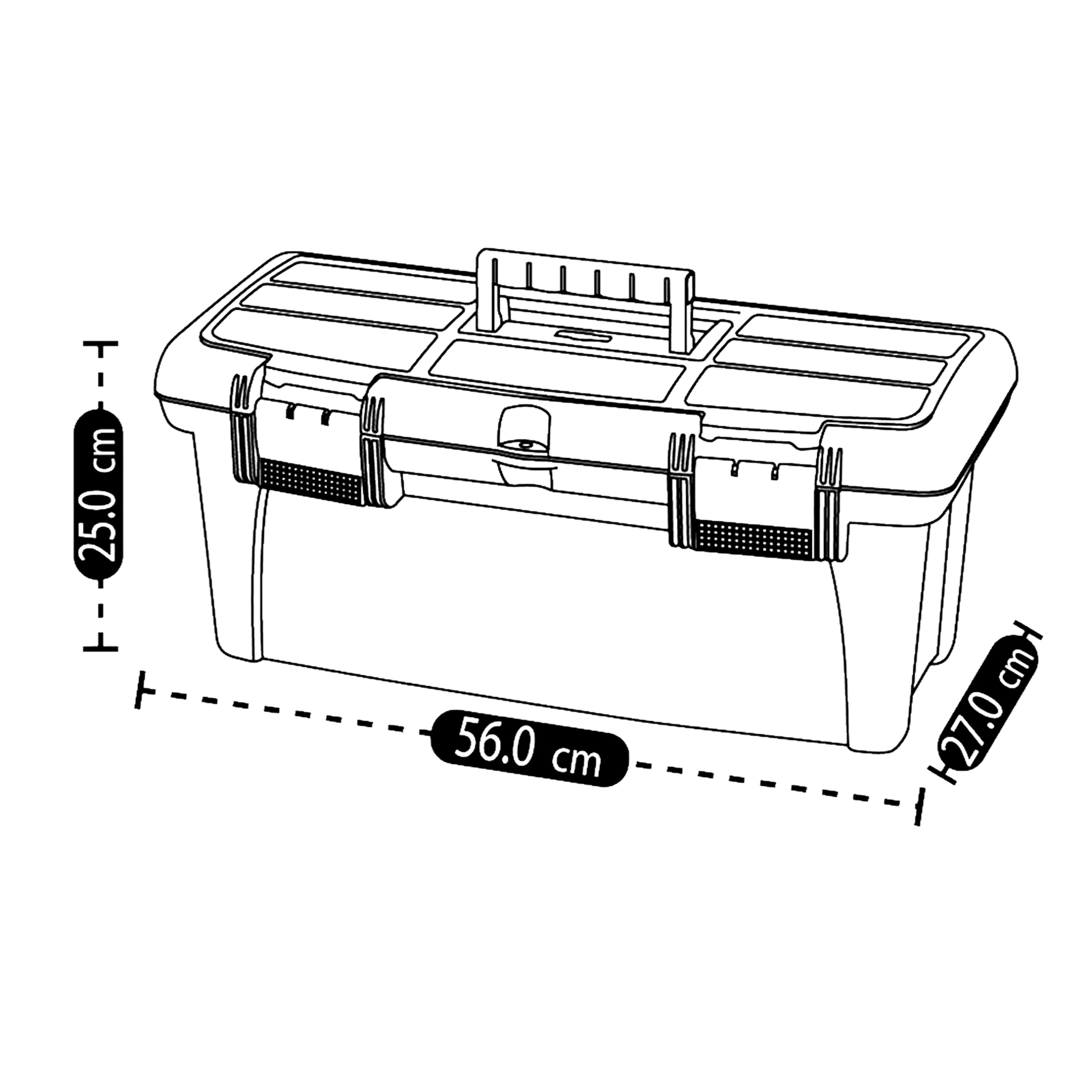 CAJA HERRAMIENTAS 22" TAPA PANAL RIMAX