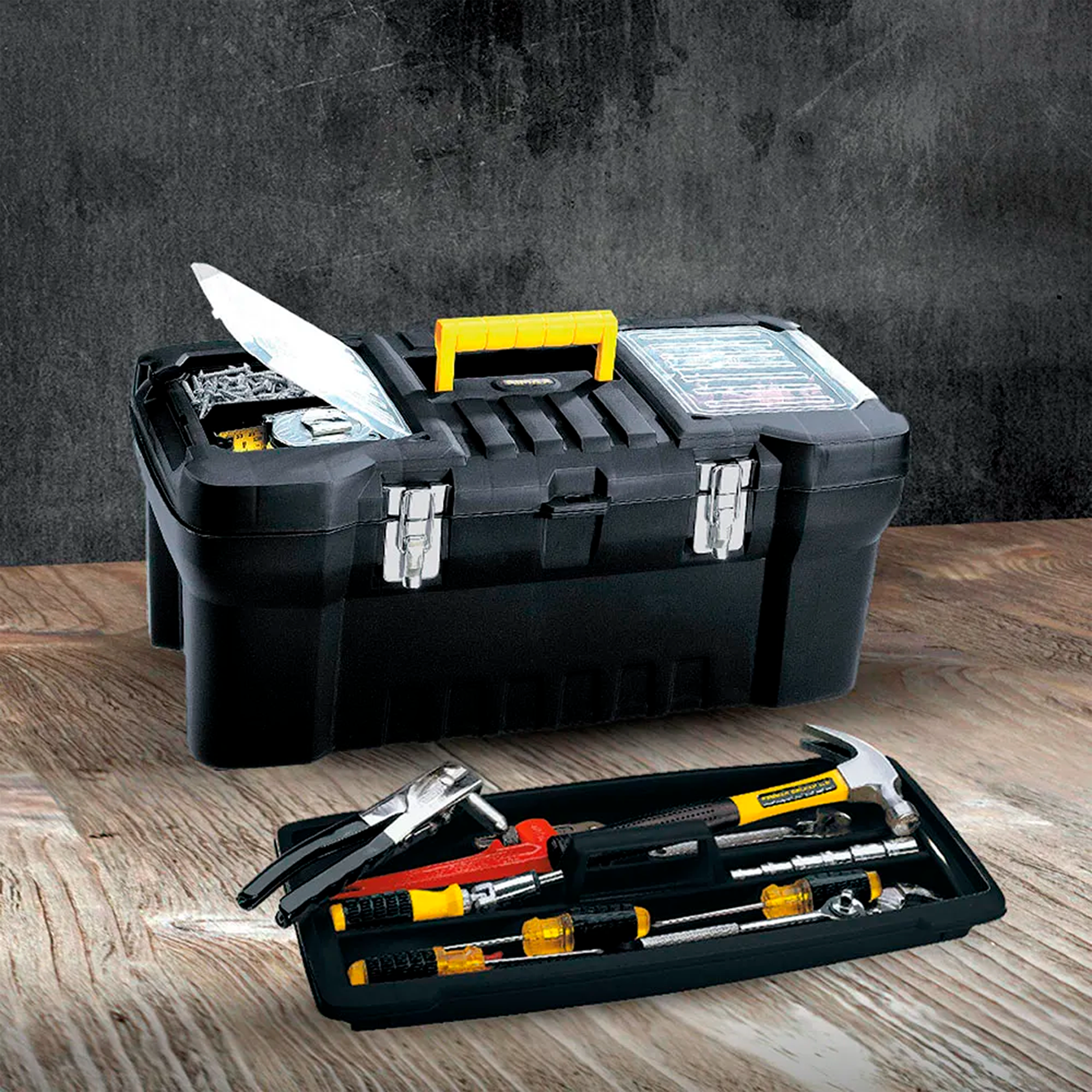 CAJA HERRAMIENTAS 24 TO CM NEGRO RIMAX