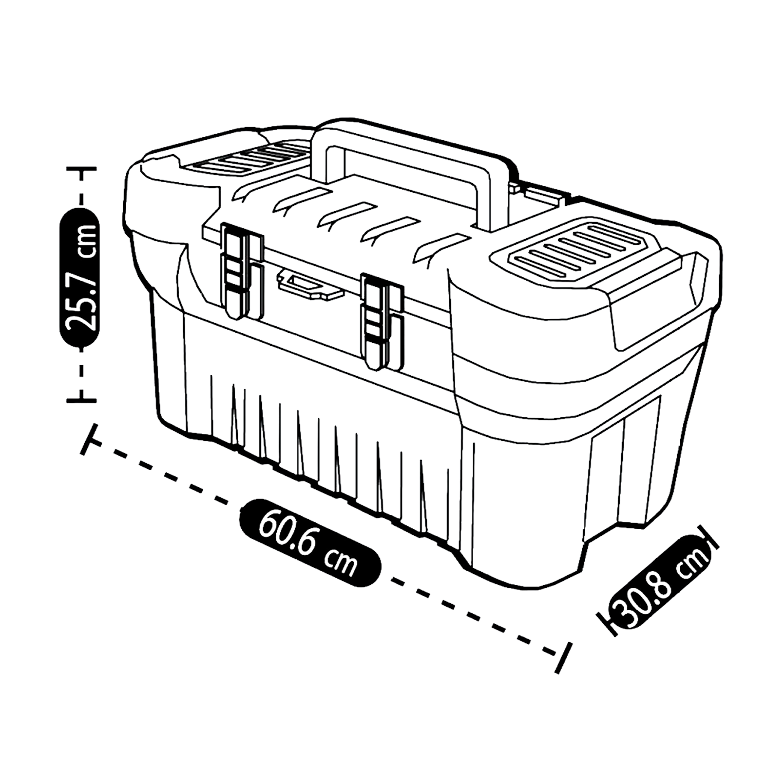 CAJA HERRAMIENTAS 24 TO CM NEGRO RIMAX
