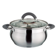OLLA C/TAPA 18CM A/INOX ACC SILICONA GRI